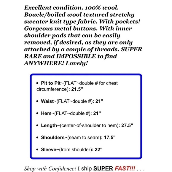 Norm Thompson Sz S 100% Wool Red Sweater Knit Boiled Blazer Jacket Womens RARE - Picture 2 of 6